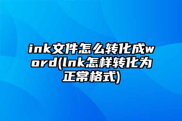 lnk是什么格式文件_格式文件是啥_格式文件是什么意思